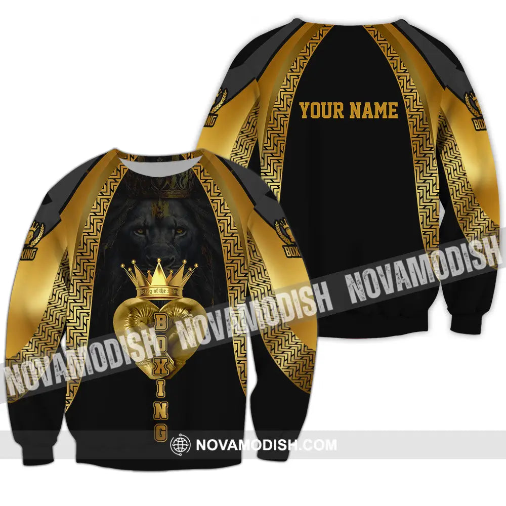 Unisex Shirt - Custom Text Shirt Royal Boxing Shirt Long Sleeve / S T-shirt
