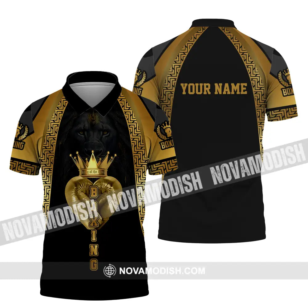 Unisex Shirt - Custom Text Shirt Royal Boxing Shirt Polo Shirt / S T-shirt