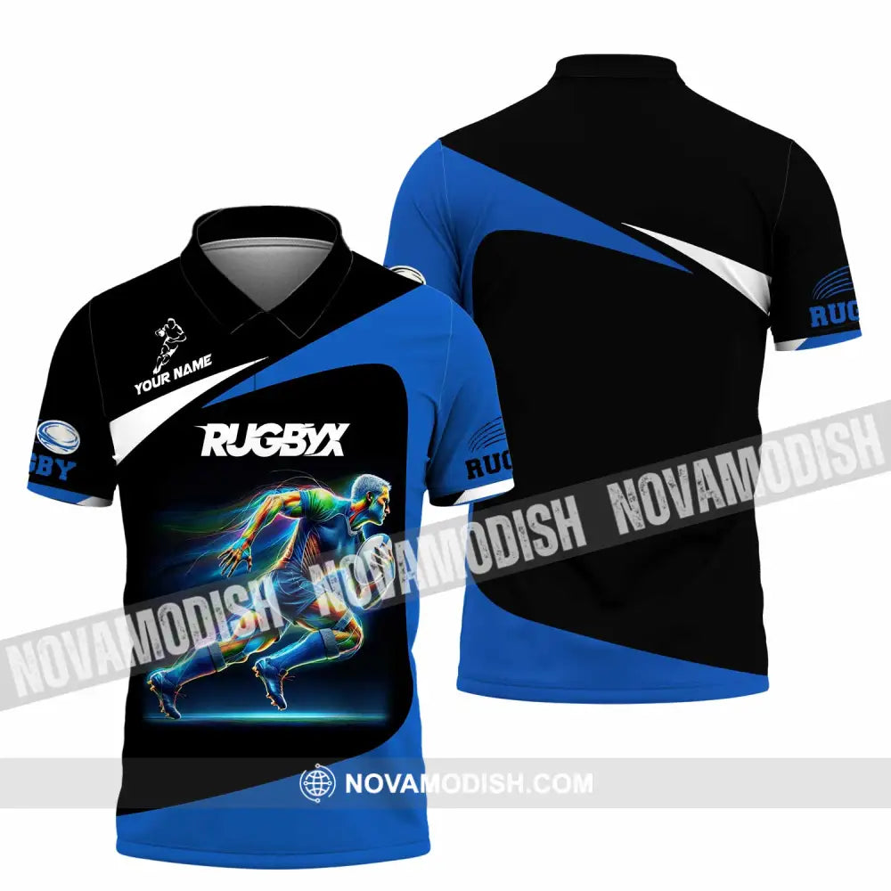 Unisex Shirt - Custom Text Rugby Polo / S T-Shirt