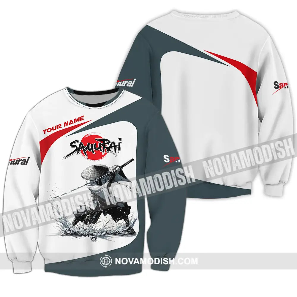 Unisex Shirt - Custom Text Shirt Samurai Long Sleeve / S T-shirt