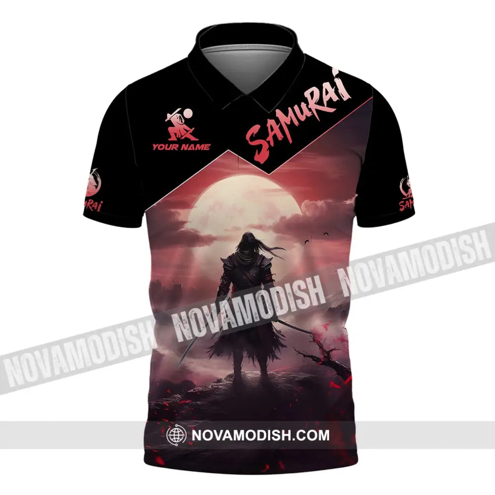 Unisex Shirt - Custom Text Samurai Polo / S T-Shirt