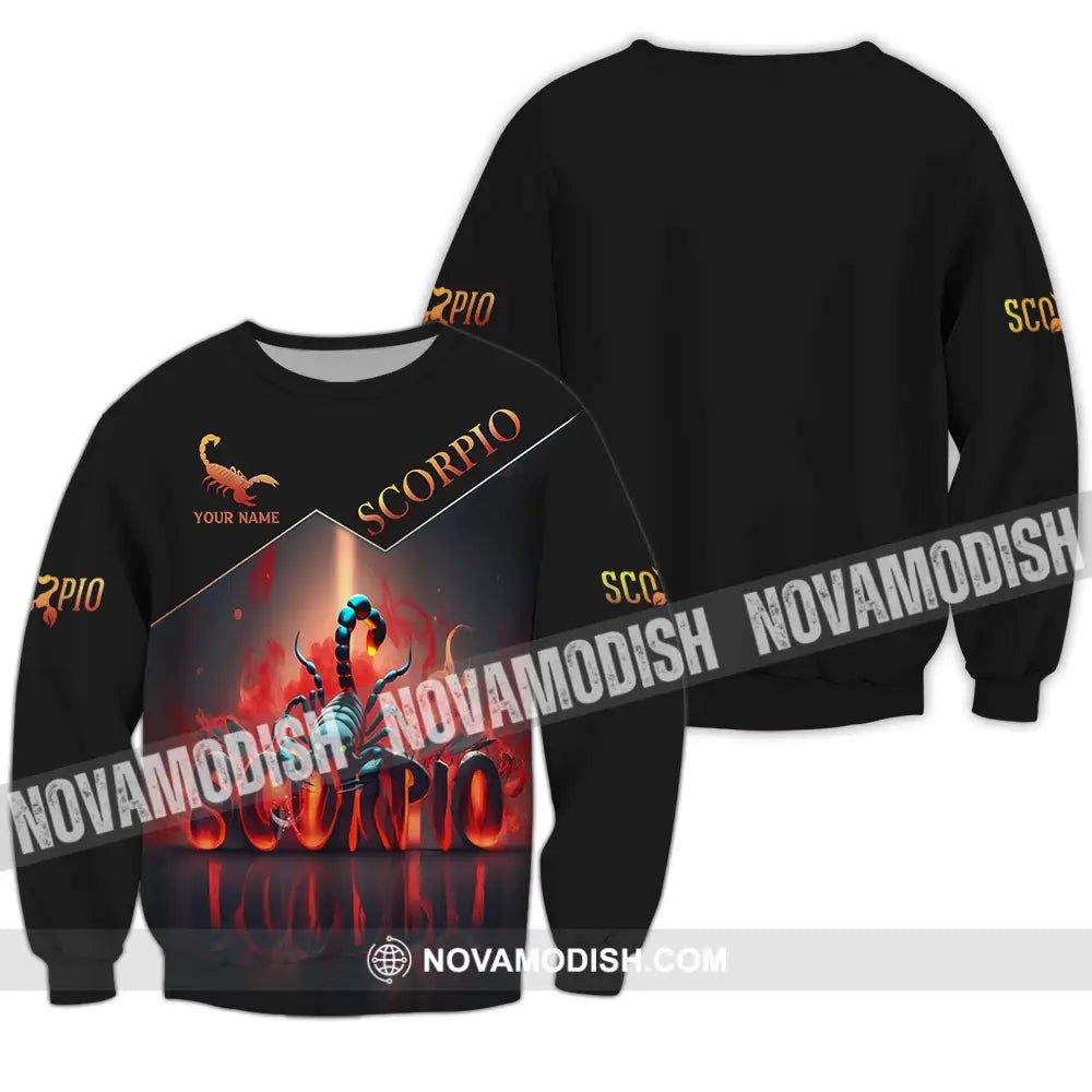 Unisex Shirt - Custom Text Shirt Scorpio Long Sleeve / S T-shirt