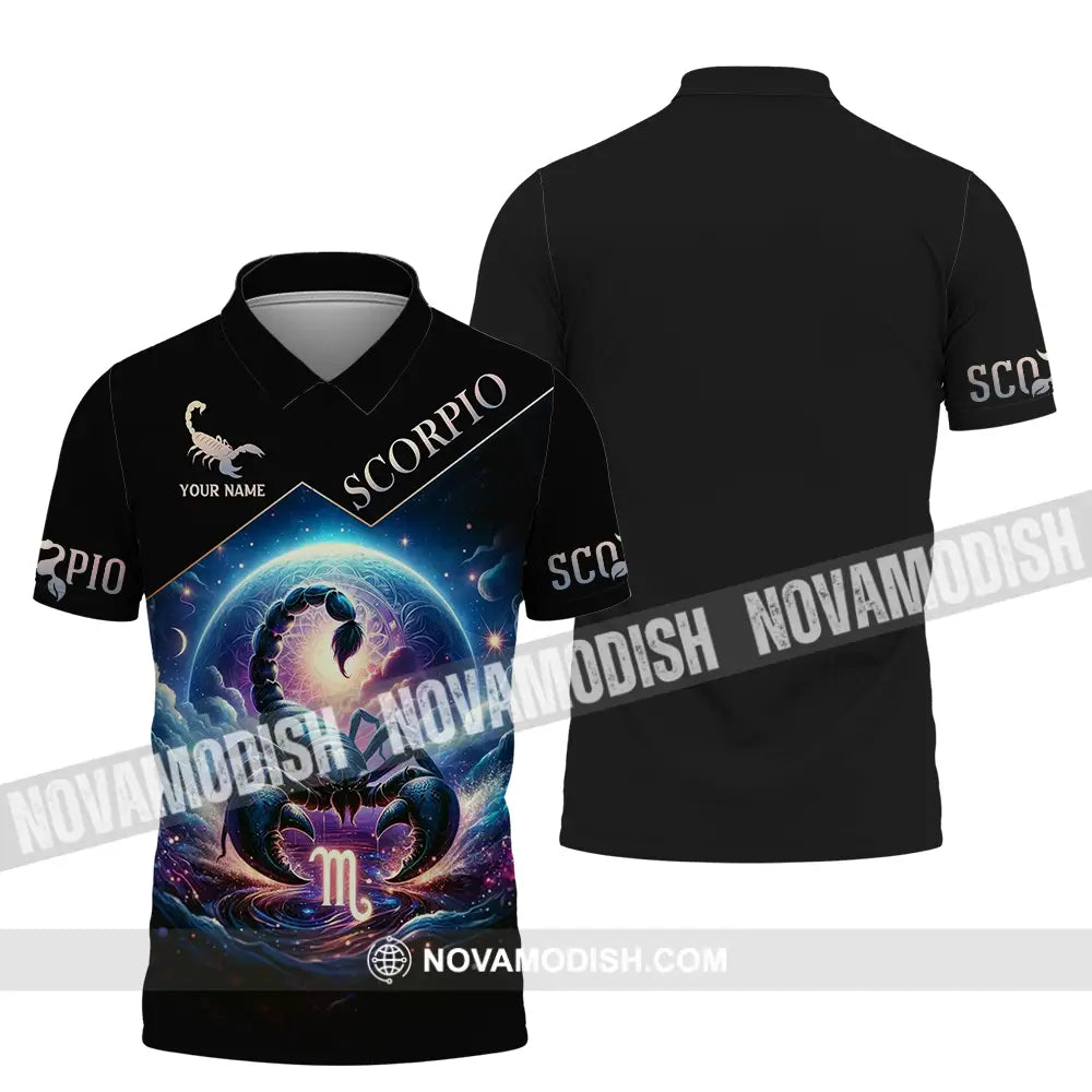 Unisex Shirt - Custom Text Shirt Scorpio Polo Shirt / S T-shirt