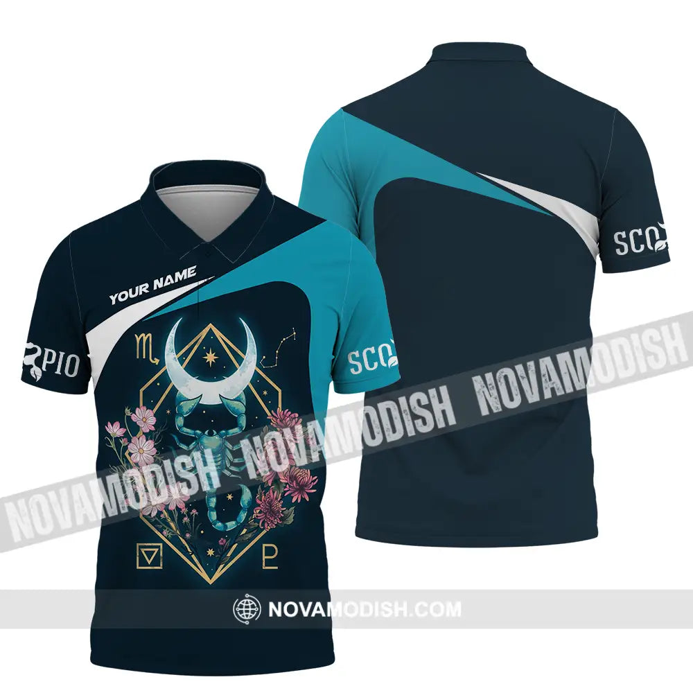 Unisex Shirt - Custom Text Shirt Scorpio Polo Shirt / S T-shirt