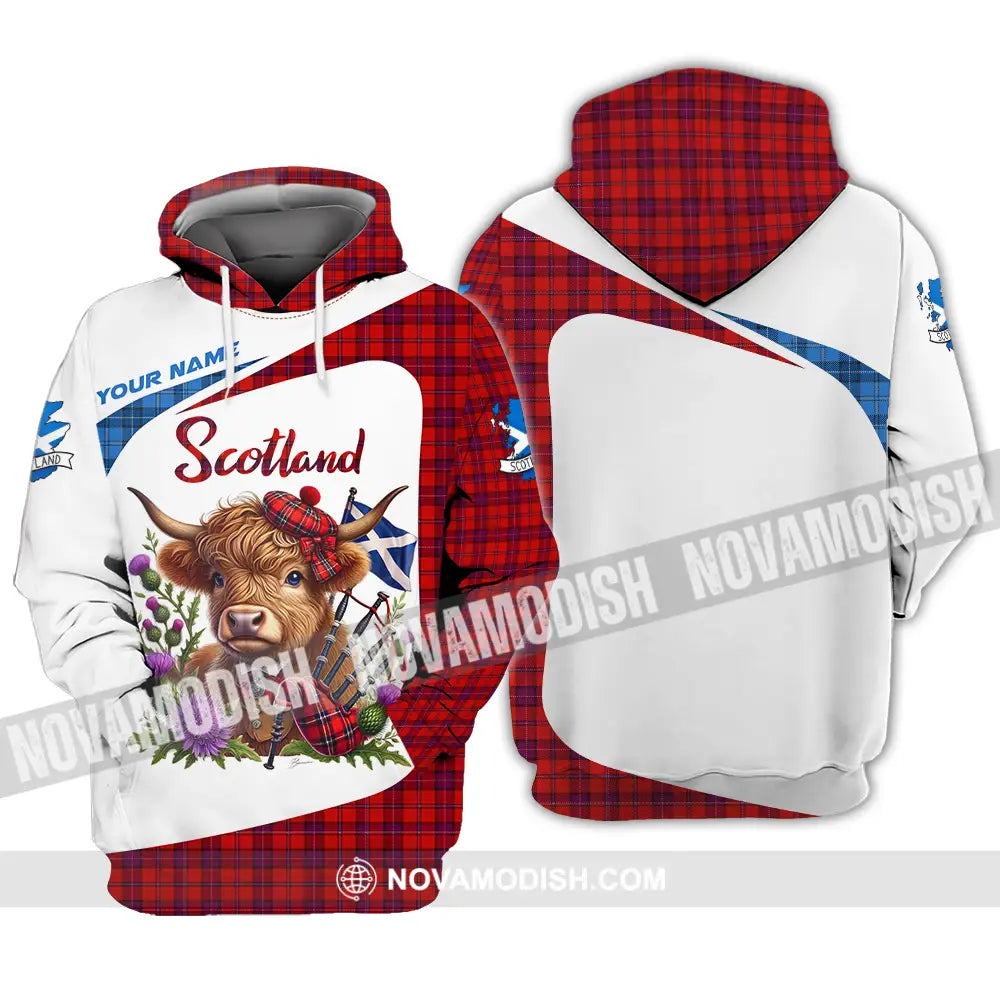 Unisex Shirt - Custom Text Shirt Scotland Highland Cow Shirt Hoodie / S T-shirt