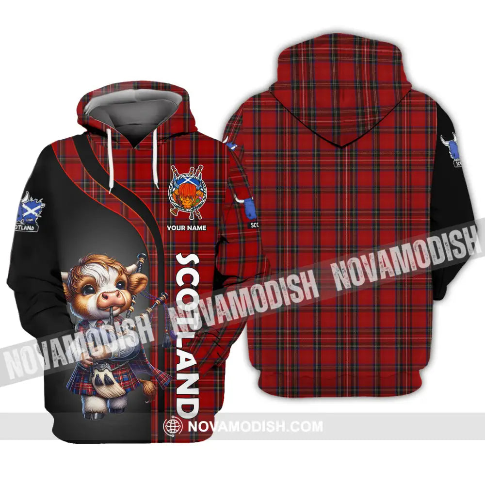 Unisex Shirt - Custom Text Shirt Scotland Highland Cow Shirt Hoodie / S T-shirt
