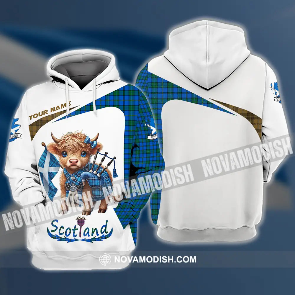 Unisex Shirt - Custom Text Shirt Scotland Highland Cow Shirt Hoodie / S T-shirt