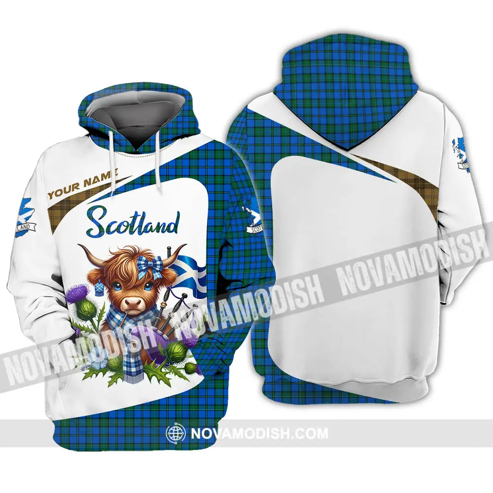 Unisex Shirt - Custom Text Shirt Scotland Highland Cow Shirt Hoodie / S T-shirt