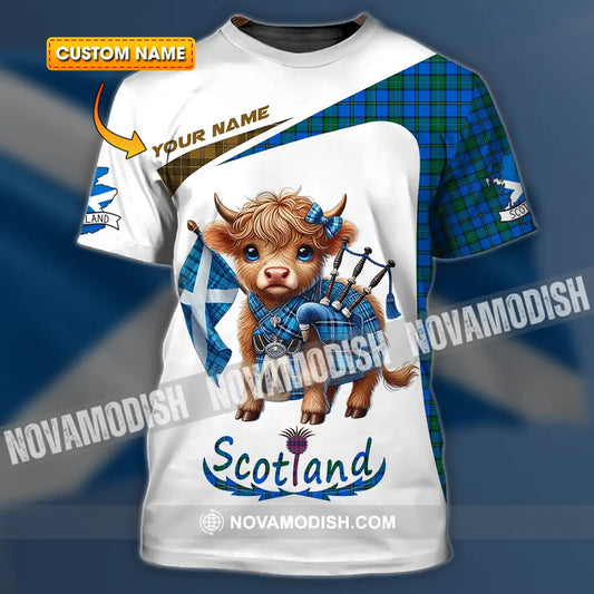 Unisex Shirt - Custom Text Shirt Scotland Highland Cow Shirt T-shirt