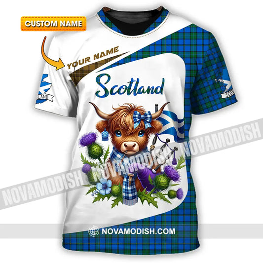 Unisex Shirt - Custom Text Shirt Scotland Highland Cow Shirt T-shirt