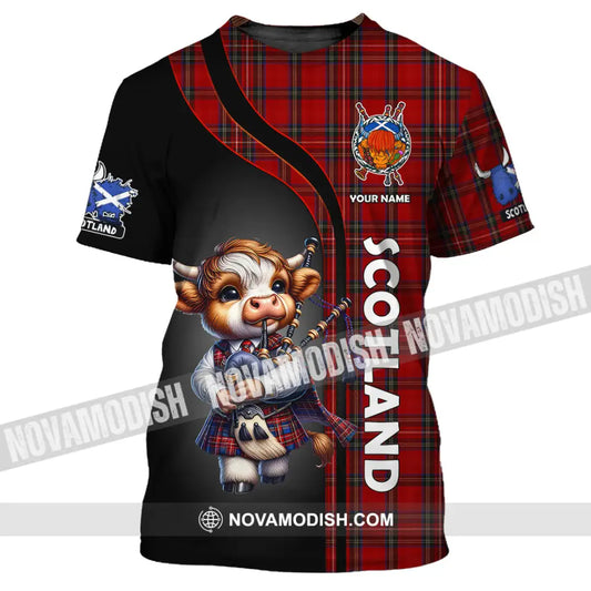 Unisex Shirt - Custom Text Shirt Scotland Highland Cow Shirt T-Shirt / S T-shirt