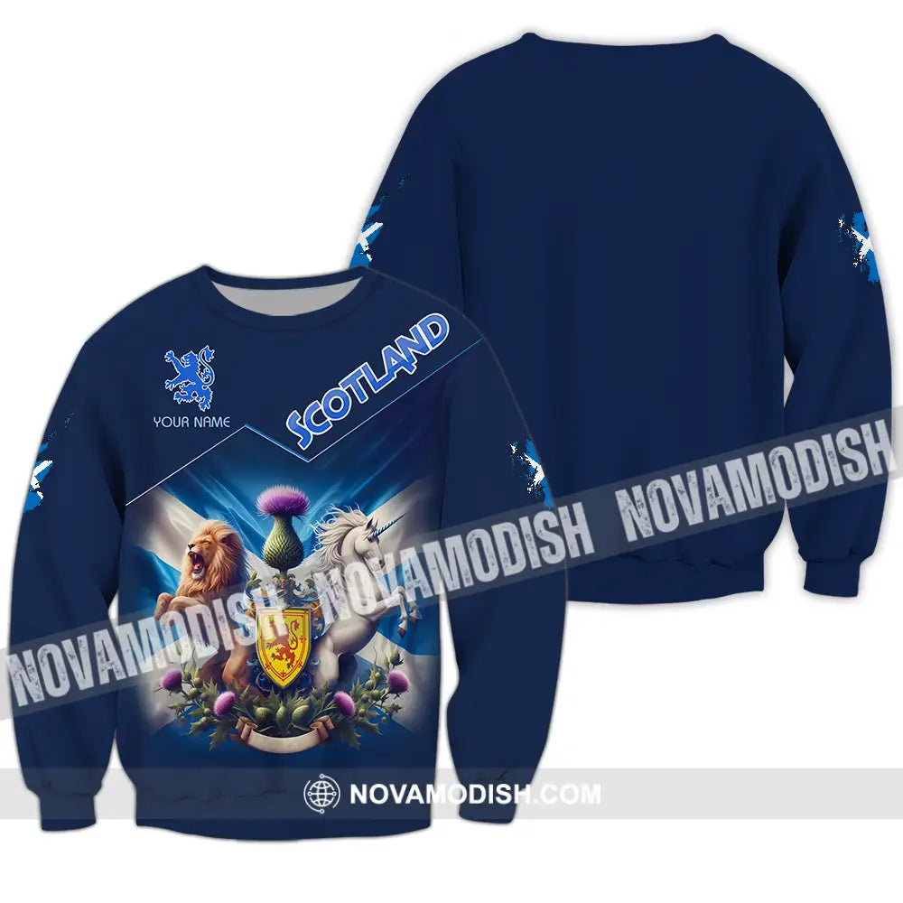 Unisex Shirt - Custom Text Shirt Scotland Shirt Long Sleeve / S T-shirt