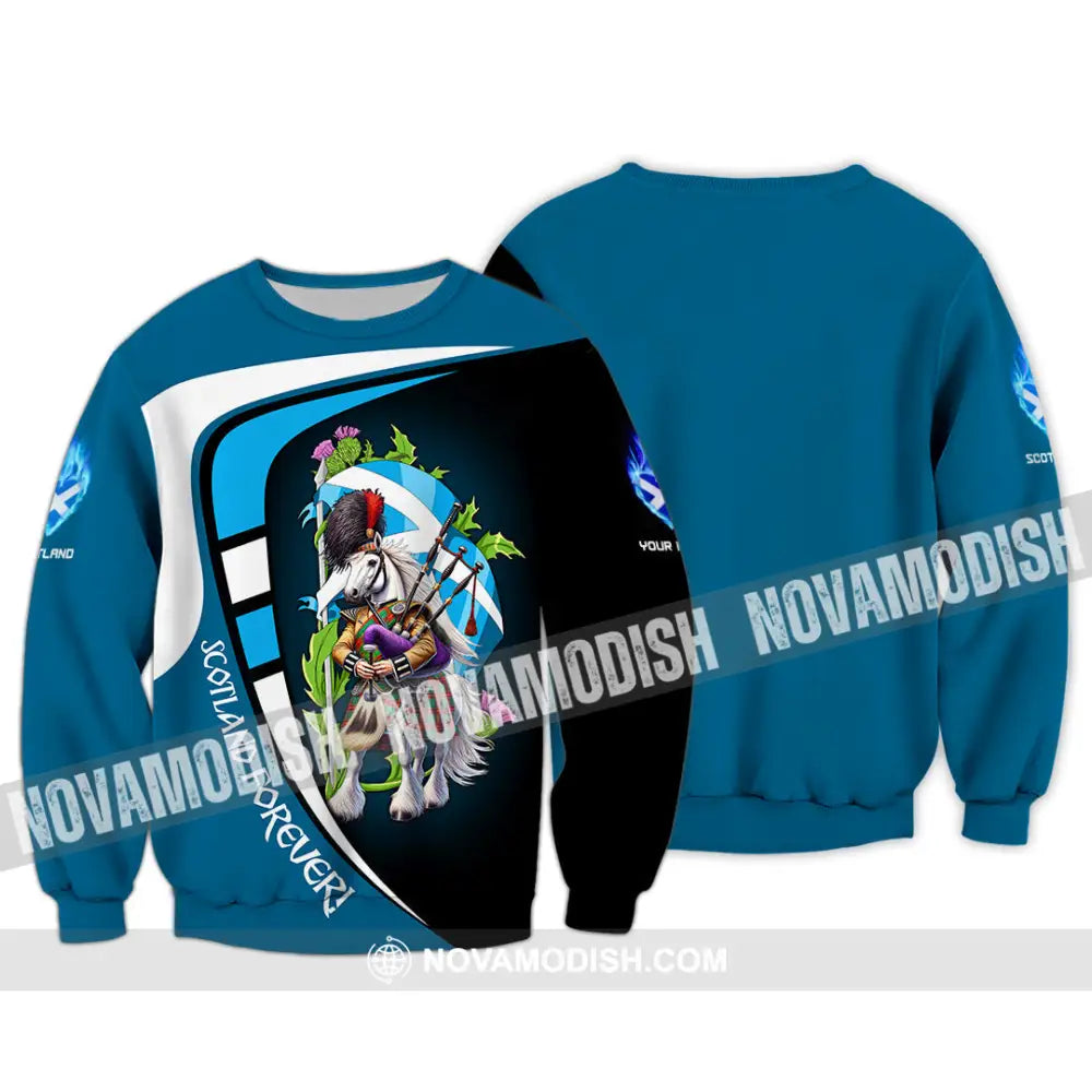 Unisex Shirt - Custom Text Shirt Scotland Shirt Long Sleeve / S T-shirt