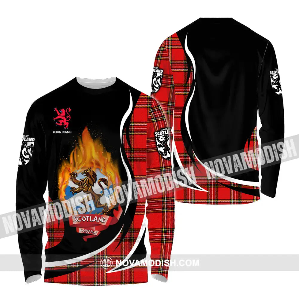 Unisex Shirt - Custom Text Shirt Scotland Shirt Long Sleeve Shirt / S T-shirt
