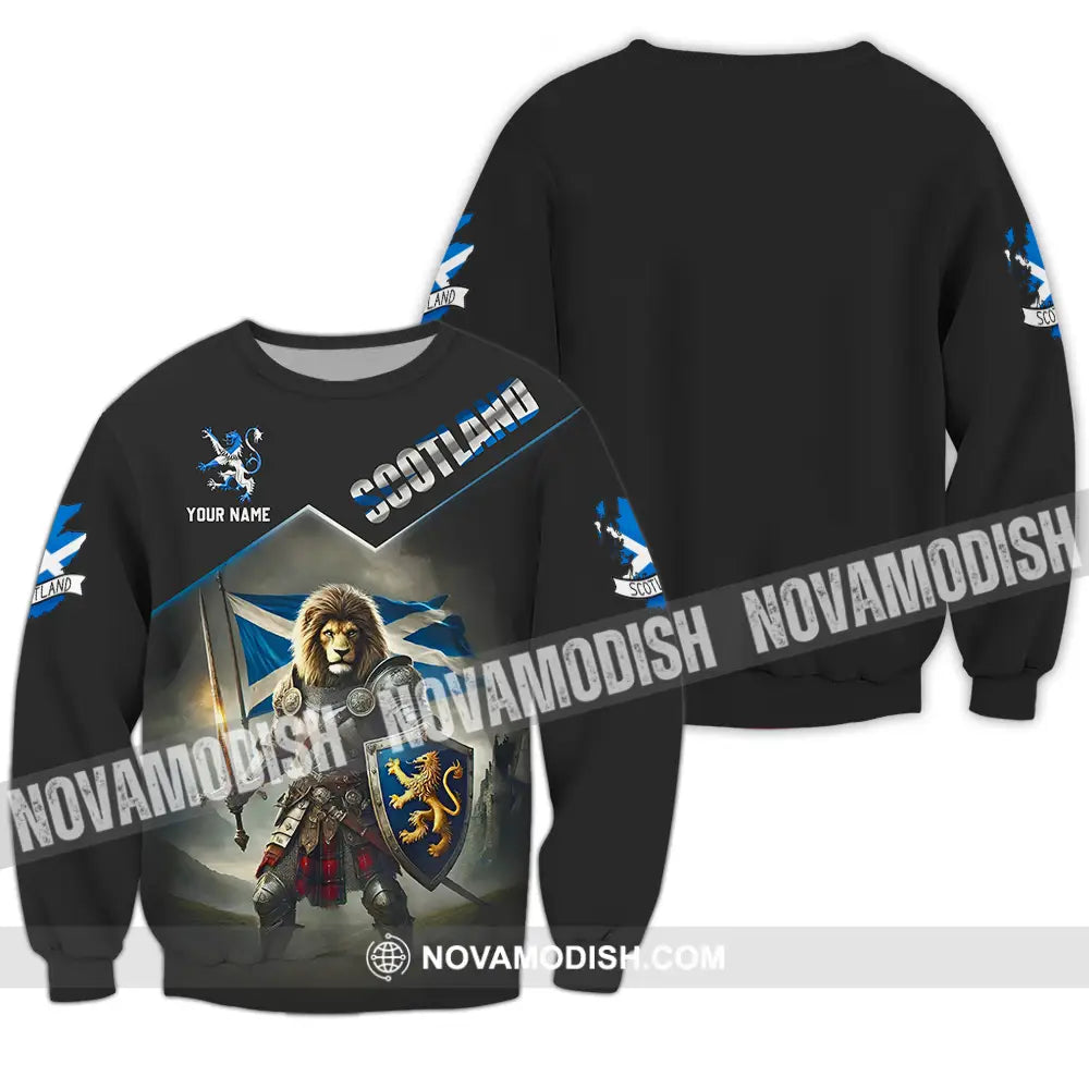 Unisex Shirt - Custom Text Shirt Scotland Long Sleeve / S T-shirt