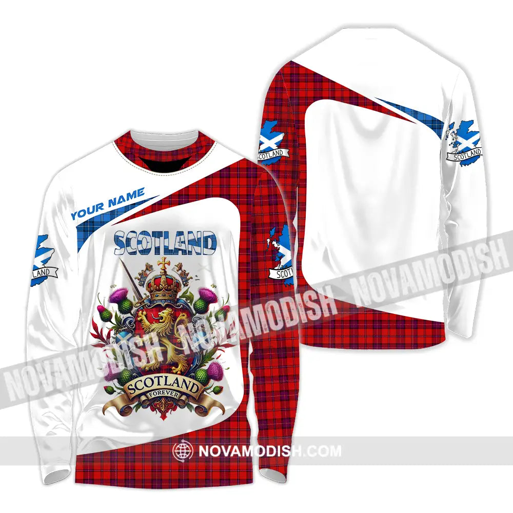 Unisex Shirt - Custom Text Shirt Scotland Shirt Long Sleeve Shirt / S T-shirt