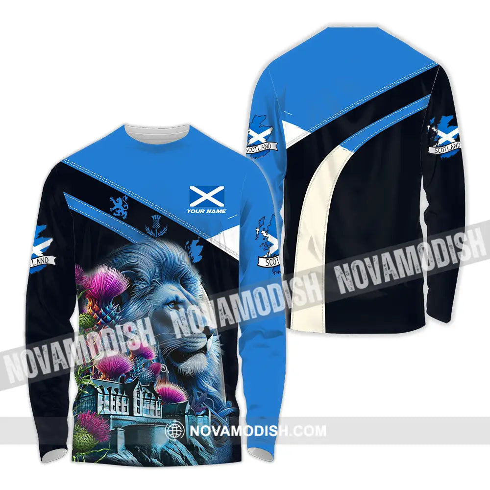 Unisex Shirt - Custom Text Shirt Scotland Shirt Long Sleeve Shirt / S T-shirt