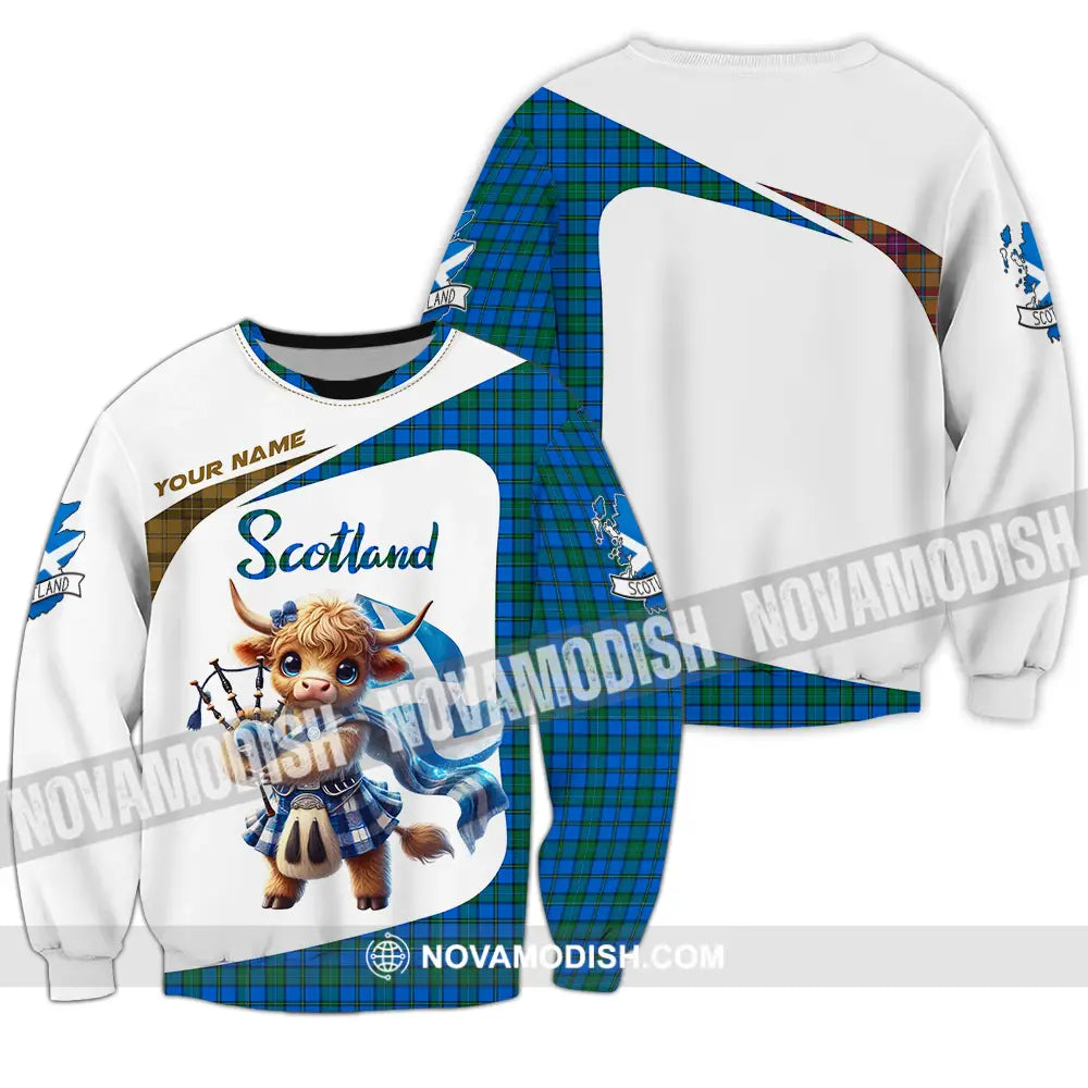Unisex Shirt - Custom Text Scotland Long Sleeve / S T-Shirt