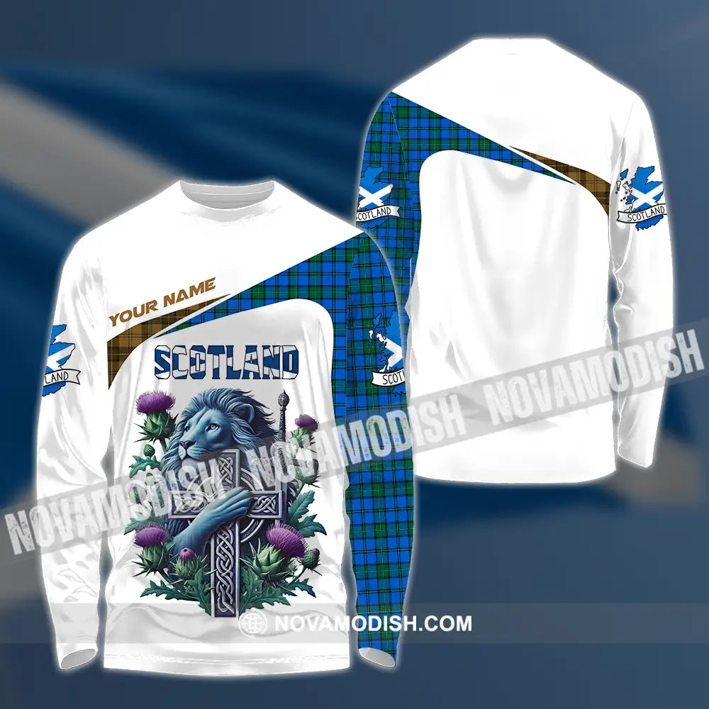 Unisex Shirt - Custom Text Shirt Scotland Shirt Long Sleeve Shirt / S T-shirt