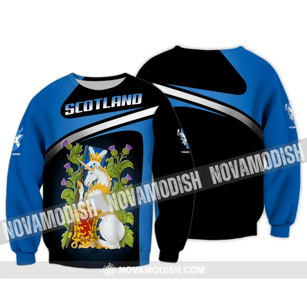 Unisex Shirt - Custom Text Shirt Scotland Shirt Long Sleeve / S T-shirt