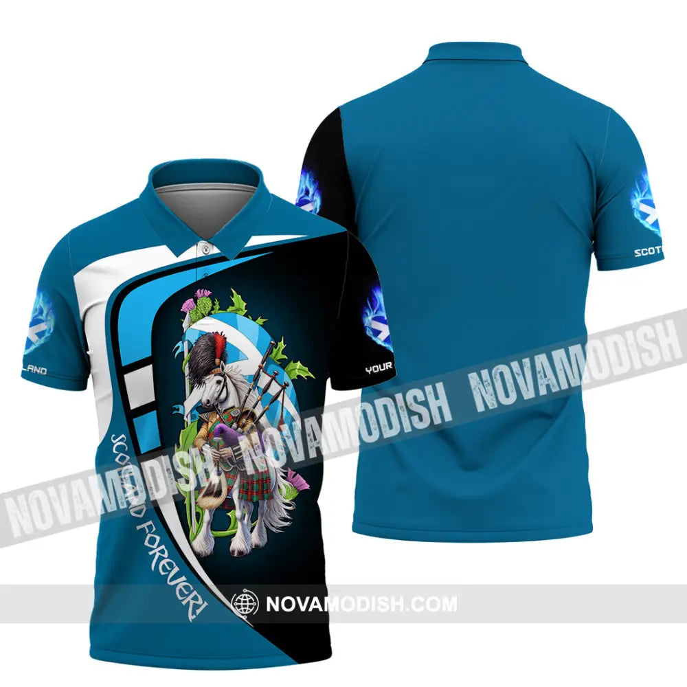 Unisex Shirt - Custom Text Shirt Scotland Shirt Polo Shirt / S T-shirt