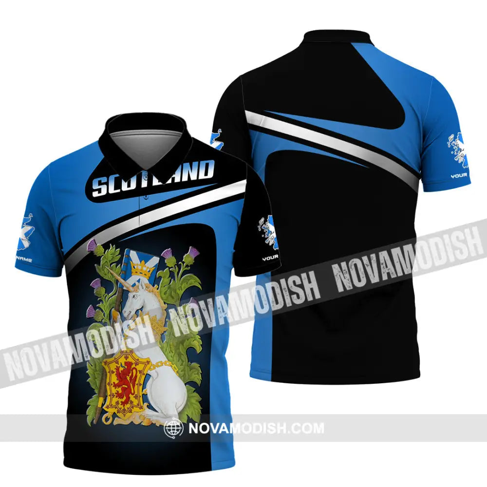 Unisex Shirt - Custom Text Shirt Scotland Shirt Polo Shirt / S T-shirt