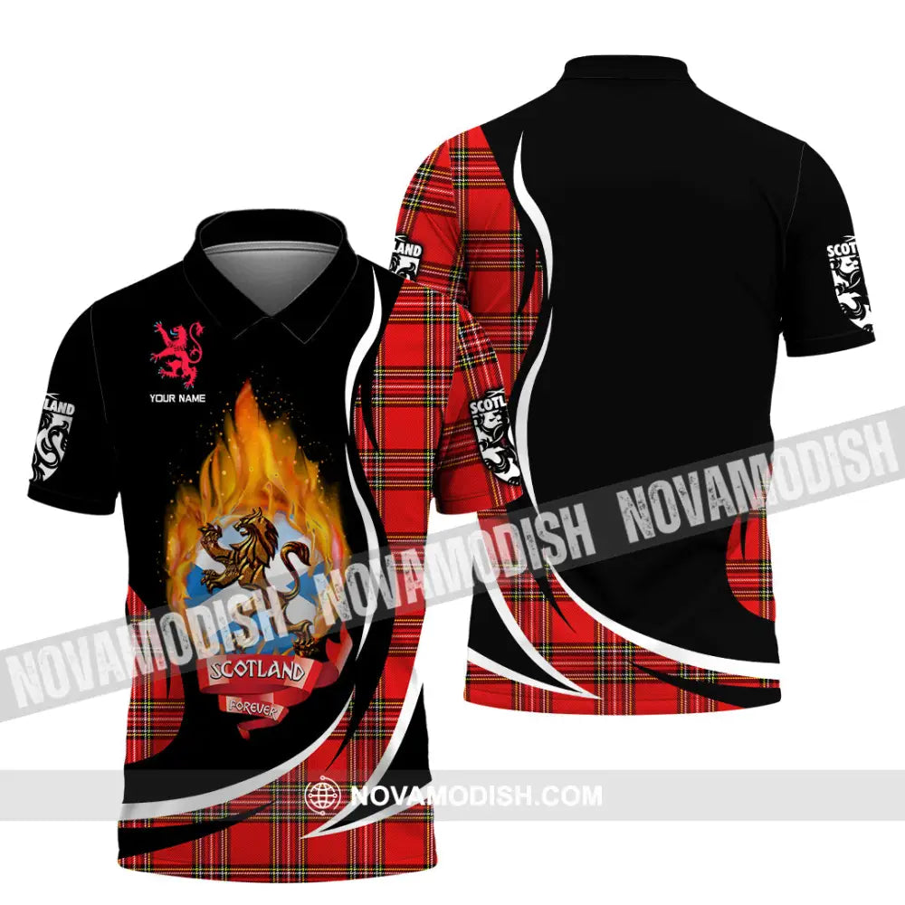 Unisex Shirt - Custom Text Shirt Scotland Shirt Polo Shirt / S T-shirt