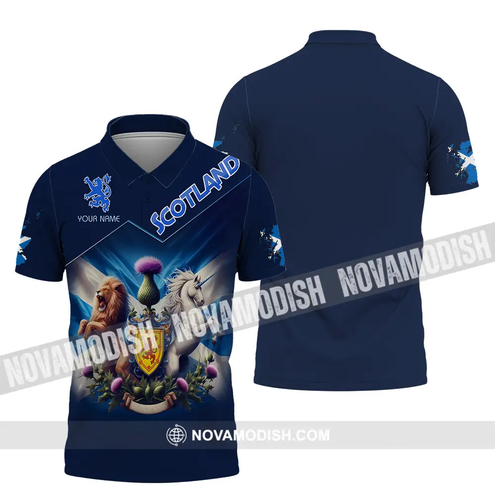 Unisex Shirt - Custom Text Shirt Scotland Shirt Polo Shirt / S T-shirt
