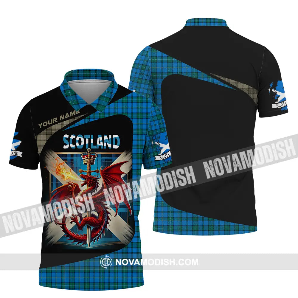 Unisex Shirt - Custom Text Shirt Scotland Shirt Polo Shirt / S T-shirt