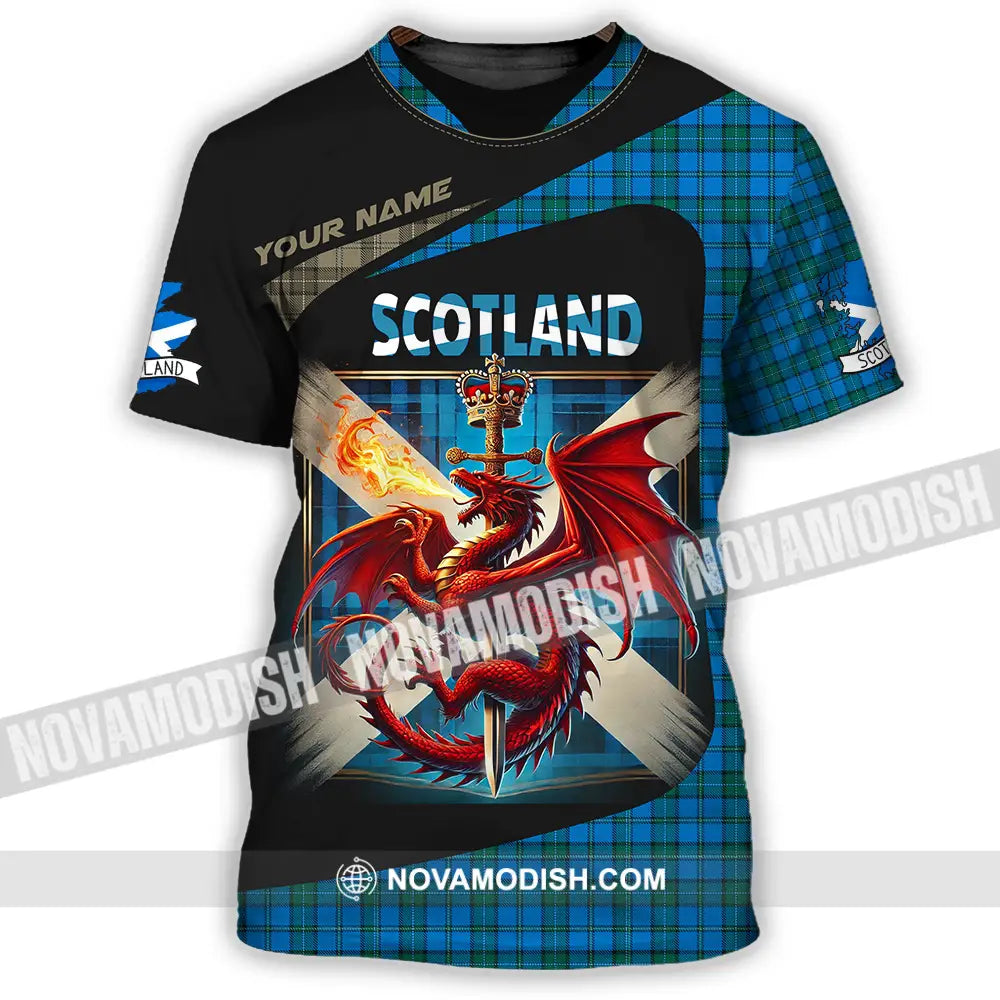 Unisex Shirt - Custom Text Shirt Scotland Shirt T-Shirt / S T-shirt