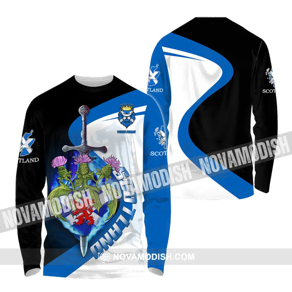Unisex Shirt - Custom Text Shirt Scottish Shirt Long Sleeve Shirt / S T-shirt