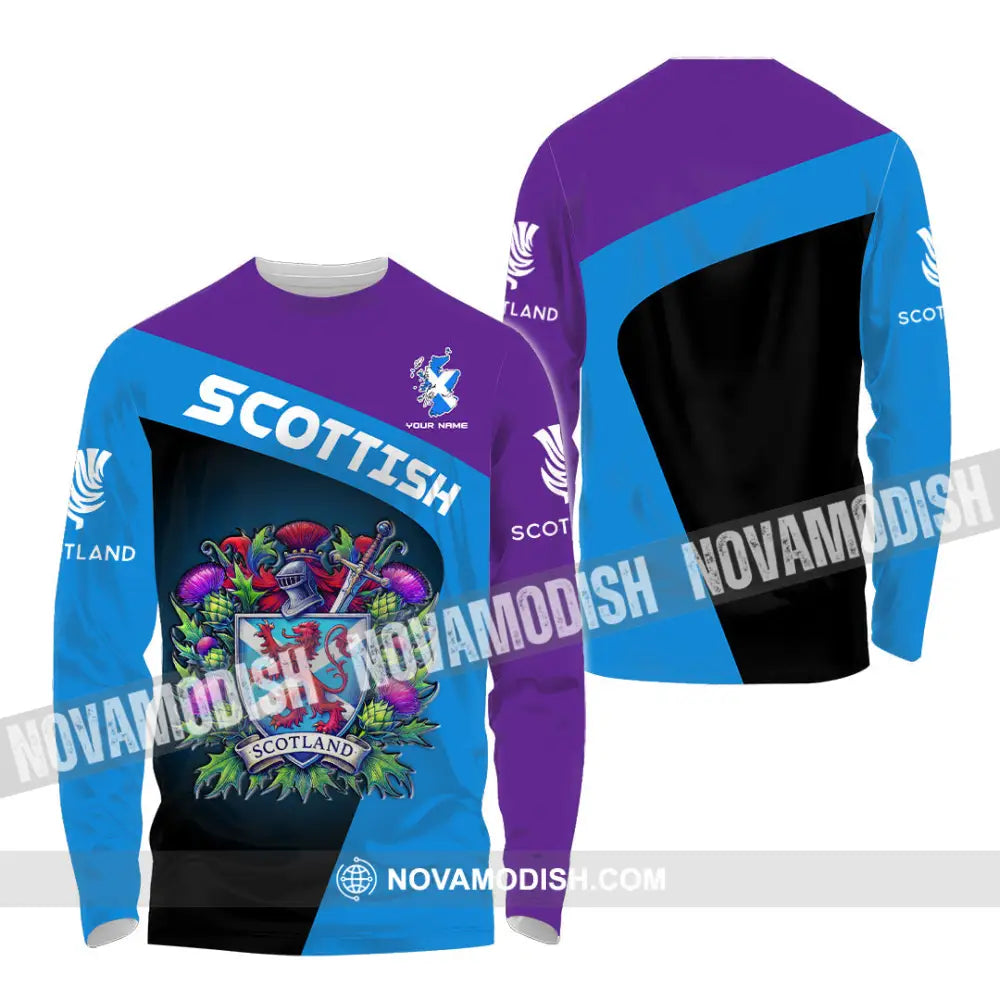 Unisex Shirt - Custom Text Shirt Scottish Shirt Long Sleeve Shirt / S T-shirt