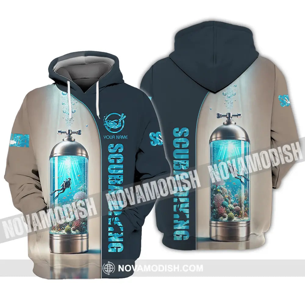 Unisex Shirt - Custom Text Shirt Scuba Diving Hoodie / S T-shirt