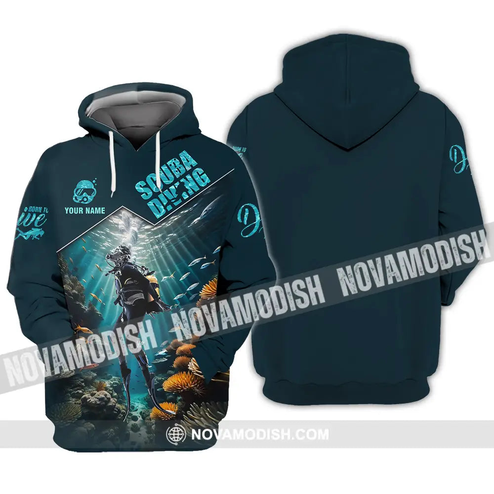 Unisex Shirt - Custom Text Shirt Scuba Diving Hoodie / S T-shirt