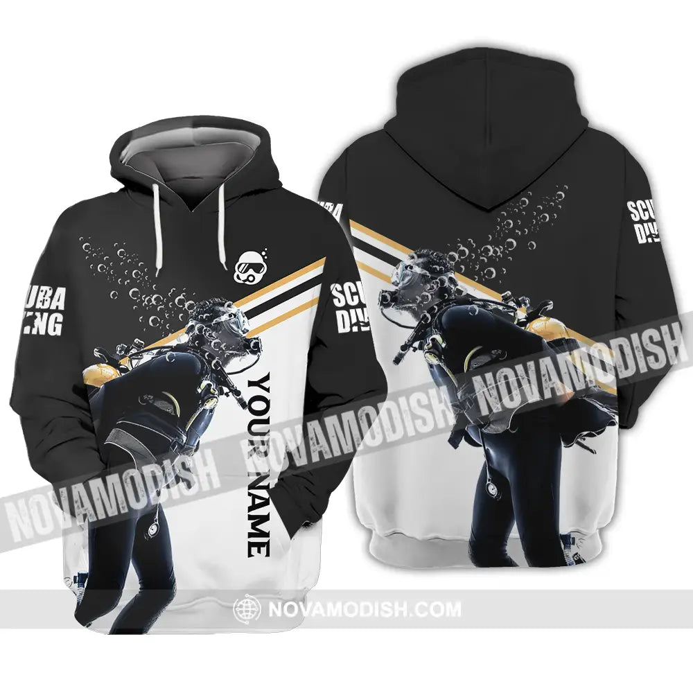 Unisex Shirt - Custom Text Shirt Scuba Diving Hoodie / S T-shirt