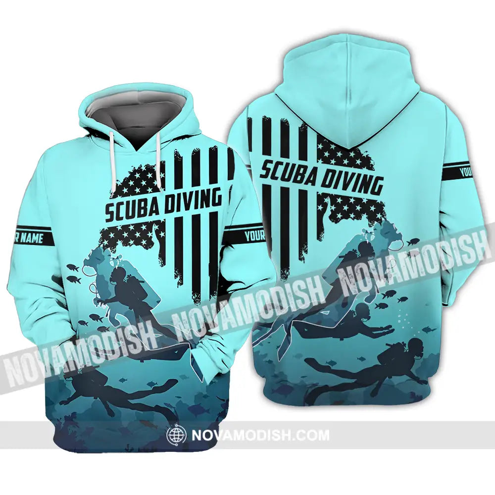 Unisex Shirt - Custom Text Shirt Scuba Diving Hoodie / S T-shirt