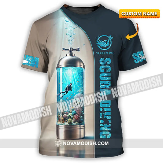 Unisex Shirt - Custom Text Shirt Scuba Diving T-shirt