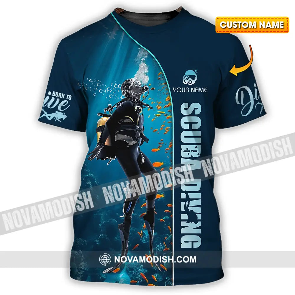 Unisex Shirt - Custom Text Shirt Scuba Diving T-shirt