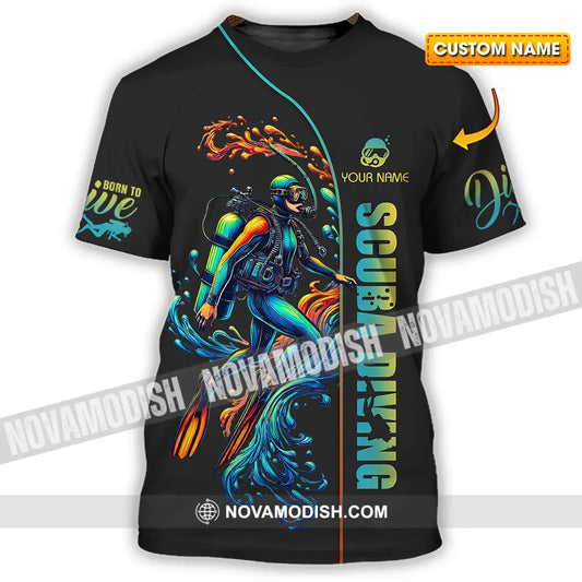 Unisex Shirt - Custom Text Shirt Scuba Diving T-shirt