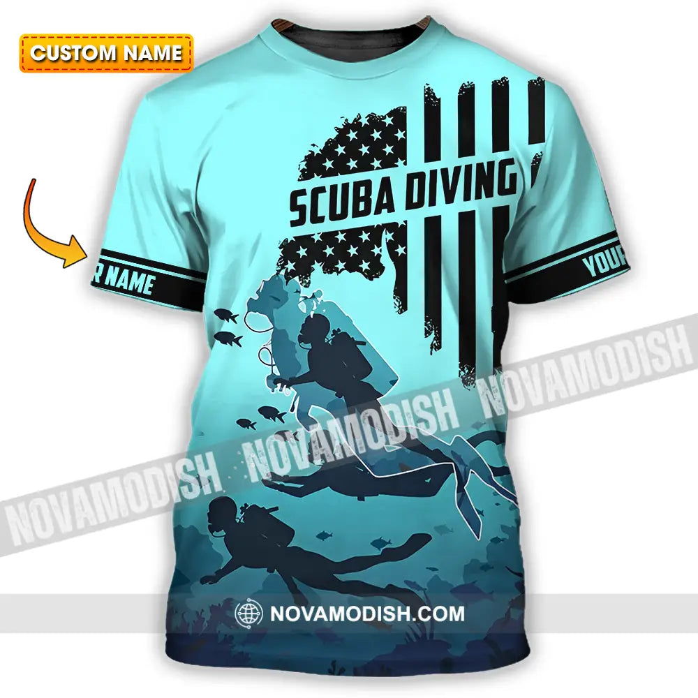 Unisex Shirt - Custom Text Shirt Scuba Diving T-shirt