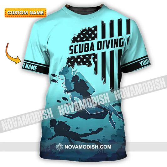 Unisex Shirt - Custom Text Shirt Scuba Diving T-shirt