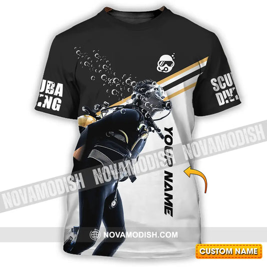 Unisex Shirt - Custom Text Shirt Scuba Diving T-shirt