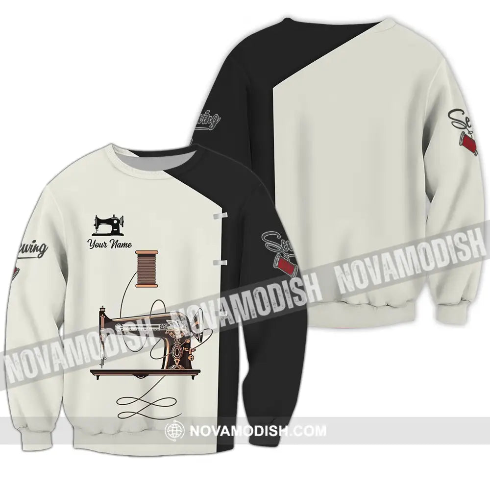 Unisex Shirt - Custom Text Shirt Sewing Shirt Long Sleeve / S T-shirt
