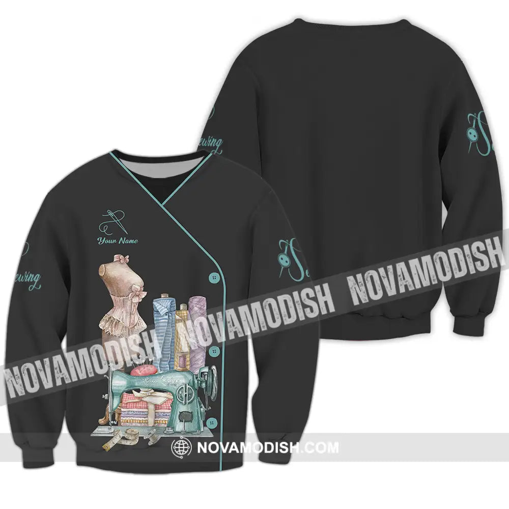 Unisex Shirt - Custom Text Shirt Sewing Shirt Long Sleeve / S T-shirt