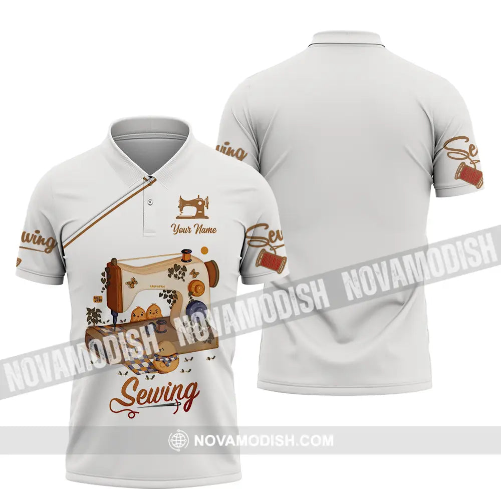 Unisex Shirt - Custom Text Shirt Sewing Shirt Polo Shirt / S T-shirt