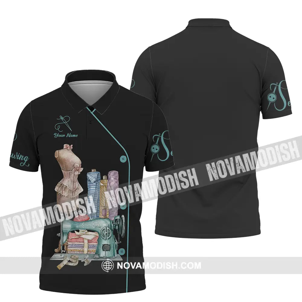 Unisex Shirt - Custom Text Shirt Sewing Shirt Polo Shirt / S T-shirt