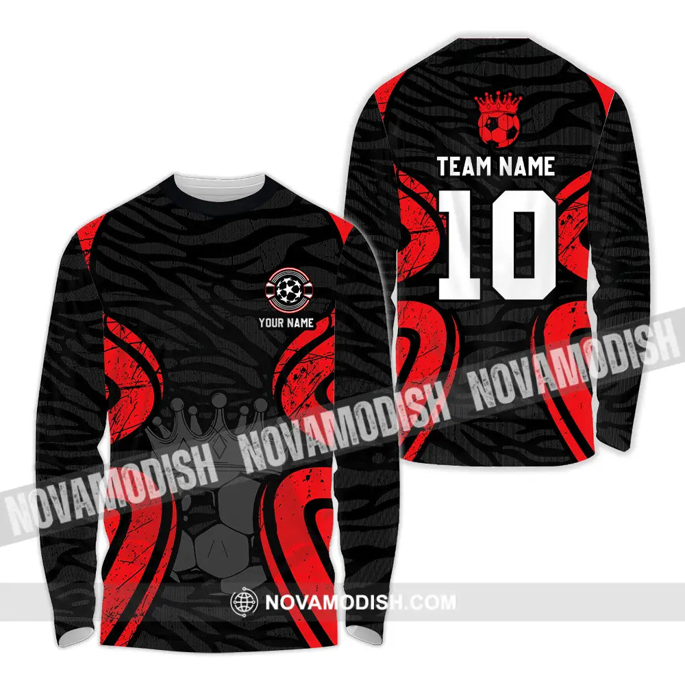 Unisex Shirt - Custom Text Shirt Soccer Shirt Long Sleeve Shirt / S T-shirt