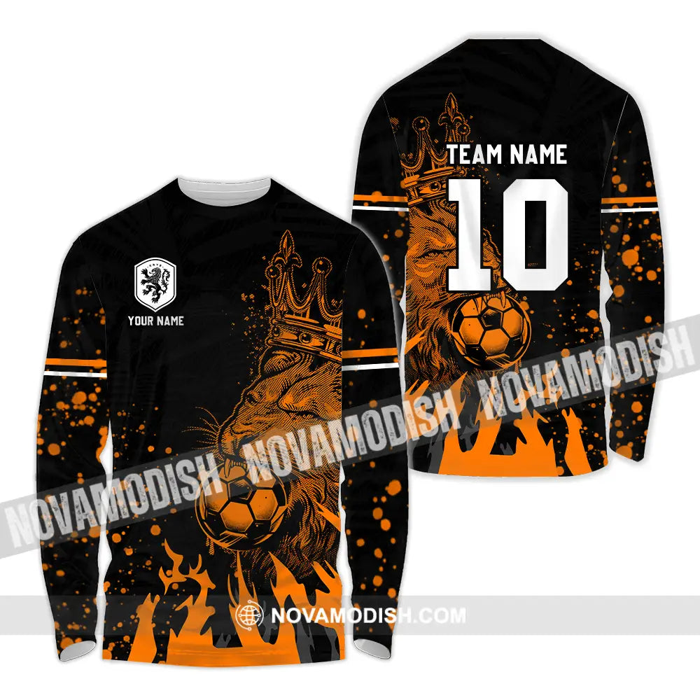 Unisex Shirt - Custom Text Shirt Soccer Shirt Long Sleeve Shirt / S T-shirt