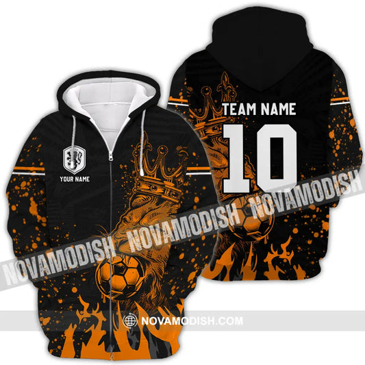 Unisex Shirt - Custom Text Shirt Soccer Shirt Zipper Hoodie / S T-shirt