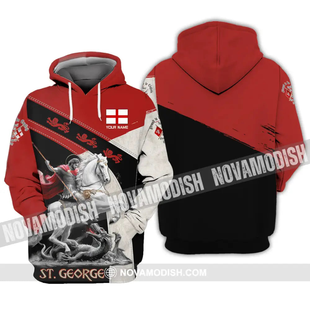 Unisex Shirt - Custom Text Shirt ST.George Templar Knight England Shirt Hoodie / S T-shirt